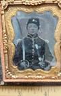 Civil War Ambrotype Armed Soldier Cavalryman