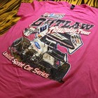 Uscs Outlaw Thunder Tour Sprint Car Racing Shirt Mens L Pink Gildan Dirt Track