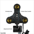400 W Continuous Studio Light Kit  4 Power Switches  Reflector Umbrella  6500k