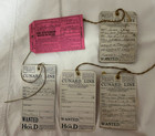 1907 Cunard Steamship R m s  Mauretania Baggage Labels X 5