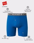Hanes 4-pack Boxer Briefs Ultimate Men s Comfort Flex Fit Ultra Soft Black grey