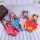 4x Female Dog Diapers W  Suspender Reusable Doggy Diapers Puppy Sanitary Panties