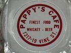 Vhtf  Vintage  pappy s Cafe    Finest Food  Whiskey  Beer   Glass Ashtray