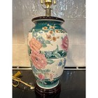 Vintage Antique Chinese Famille Rose Porcelain 18  Vase Lamp
