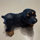 Set Of 3 Rottweiler Rottie Sculptures Figure Home Decor Puppy Dog Statues