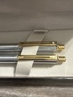 Sheaffer 100 Brushed Chrome W  Gold Tone Ballpoint Pen 0 7mm   Pencil Set