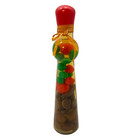Vintage 2 Oil Vinegar Infused Peppers   Citrus Decorative 9  Glass Bottles