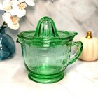 Measuring Cup Juicer Reamer Mixing Bowl  Green Depression Style Glass  Vtg Style
