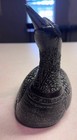 Vintage Aardik Collection Loon Figurine Faux Soapstone Bird Black Canada Art 70s
