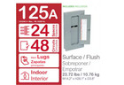 Square D Homeline 125a 24-space 48-circuit Indoor Main Lug Load Center Plug-on
