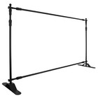 8x10ft Banner Stand Heavy-duty Backdrop Telescopic Adjustable Repeat Step