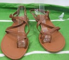 New Ladies Summer Tan Ankle Strap  Shoes  Sandal Women Size  9