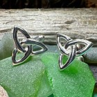 Trinity Knot Cuff Links Sterling Silver Celtic Irish Scottish Mens Gift 925