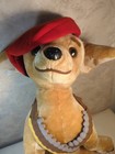 Vintage 26    Nanco 1999 Chihuahua Plush Dog With Bone Bandolier Red Beret Jumbo