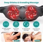 Nekteck Shiatsu Neck Massager With Heat For Pain Relief  Deep Tissue  black 