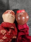 2 Vintage Hand finger Puppets Cute Tiny Made In Japan
