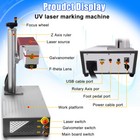 5w Uv Laser Marking Engraver Machine For Glass Metal Wood Air Cooling Rotary