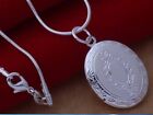 925 Sterling Silver Children Adult Oval Photo Locket Pendant Necklace 18  N15