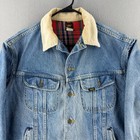 Vintage Lee Jacket Mens Large 90s Denim Flannel Lined Storm Rider Made In Usa