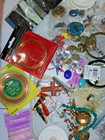 Jewelry Making Supplies Lot Charms Beads Cord Wire Crosses Drawer Clean Out