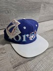 Vtg 90s Toronto Blue Jays Logo 7 Wrap Around Spellout Snapback Adjustable Hat