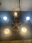 Antique Re Wired - 5 Light Cast Iron Chandelier Ceiling Fixture Art Deco 1920s