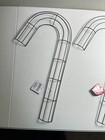 Lot 2 Candy Cane Metal Wire Wreath Frame Form Door Christmas 20 5   x 10 5    New