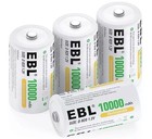 Ebl 4x D Size Rechargeable Batteries Ni-mh High Capacity   Lcd Battery Charger