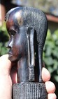 Vintage African Maasai Carved Ebony Iron Wood Wooden Head-a1