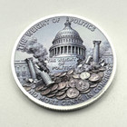 Funny Cent Tribute Rip 232 Years Philadelphia Penny  2d Flat  Coin Medal D22