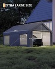 12x20 Ft Heavy Duty Portable Carport Canopy W  Sidewalls Car Port Pe Tarp Canopy