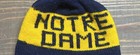 Vintage Notre Dame Knit Winter Hat Pom Fighting Irish Blue  Football Hockey