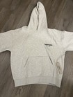 New Fear Of God Essentials Light Oatmeal White Hoodie Size Large Authentic   