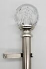 Faceted Acrylic 1 1 4  Adjustable Curtain Rod - Nickel