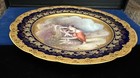 Antique Sevres Porcelain Dish plate - Cobalt Blue   Gilded Plate - 9 1 2 