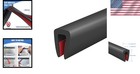 Rubber Edge Trim U Channel Protector Self-adhesive For Mirror Glasses Black