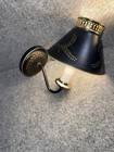 Vintage Mid-century Black   Gold Wall Sconce Lamp Pair