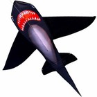 Black 1 55m New Power Shark Kite Single Line Kite Outdoor Fun Toys With Handle  