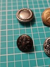 Lot  Of 7 Antique Vintage Metal Buttons Misc Random Like Crafting Or Use