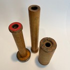 Lot Of 3 Early Southern Wooden Industrial Textile Spools bobbins 7   10   11 75 