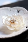 Elegant Gold Flower Pearl Rhinestone Crystal Wedding Bridal Bouquet Brooch Pin