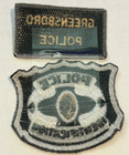 Vintage 2 Pc Greensboro North Carolina Police Identification Unit Patch Used