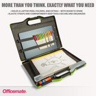Officemate Carry All Clipboard Storage Box  Letter legal Size  Black   Green  83