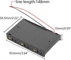 6 Aa 9v Battery Holder Case Box Organizer With Connector Cable - Abs Plastic Bla