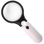 50x Magnifying Glass Handheld Magnifier 3 Led Light Reading Lens Jewelry Loupe