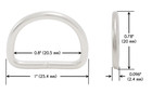D Ring 1   3 4  Inside  Non Welded Plated Loop Ring For Buckle Straps Bags   
