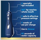 Waterpik Cordless Advanced Water Flosser Blue white Rechargeable 3 Settings