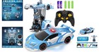 Transforming Rc Police Car   Robot  1 18 Scale Remote Control Toy For Kids