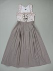 Country Line Beige Long German Bavarian Tyrol Dirndl Dress Oktoberfest Size 36