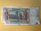 Germany 1942 Reichsbanknote 5 Mark Wwii Note Damaged Lower Corners